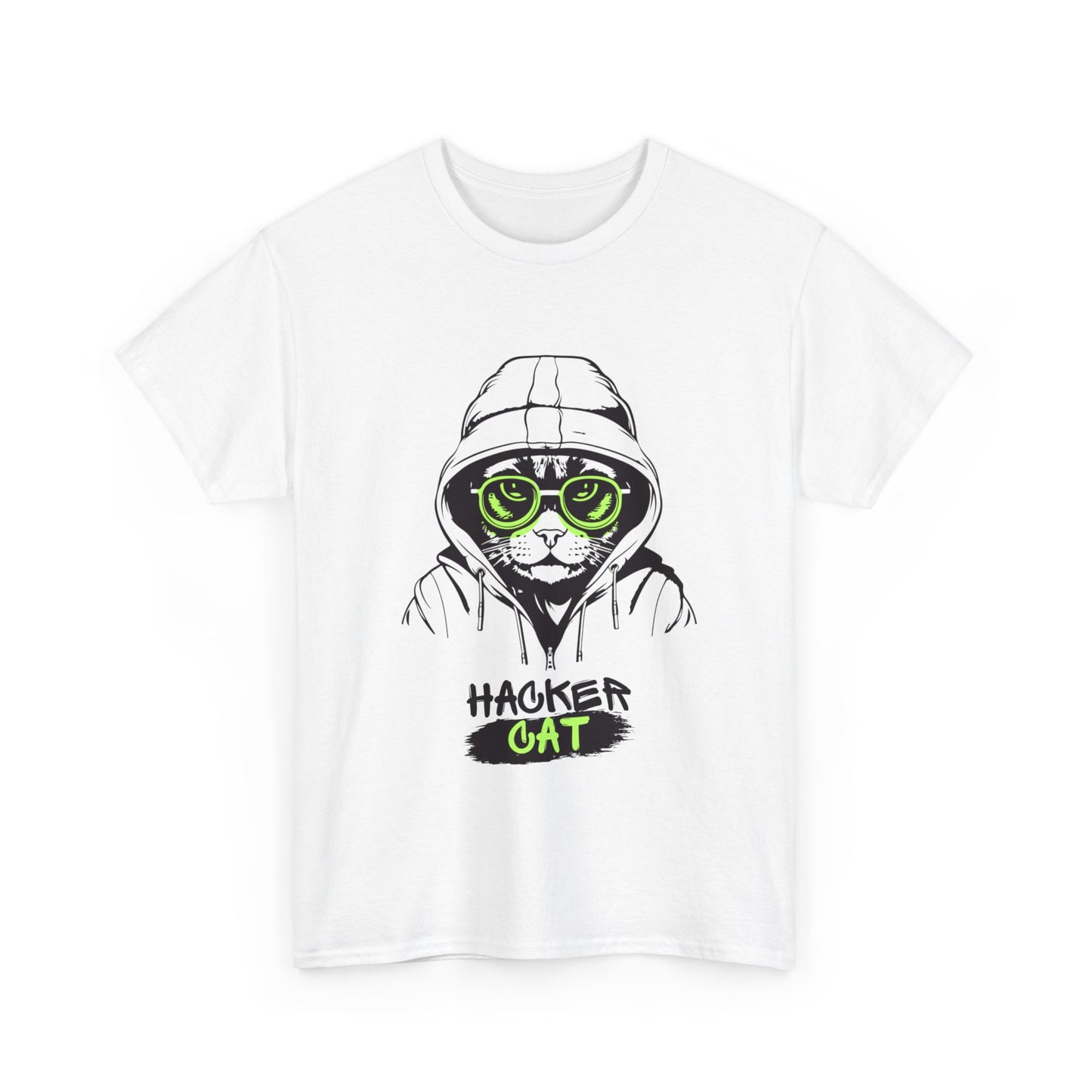 Hacker Cat Unisex Heavy Cotton Tee