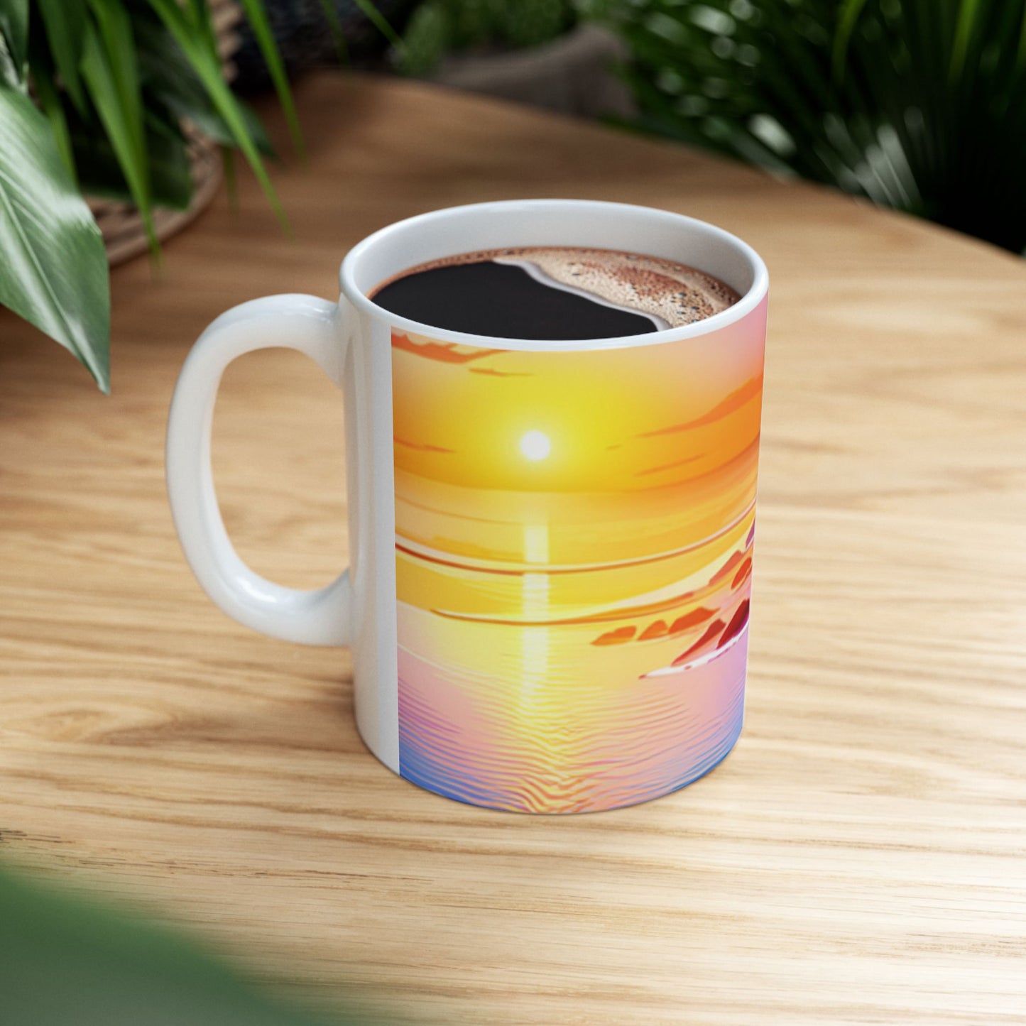 Happy sunset Ceramic Mug, (11oz, 15oz)