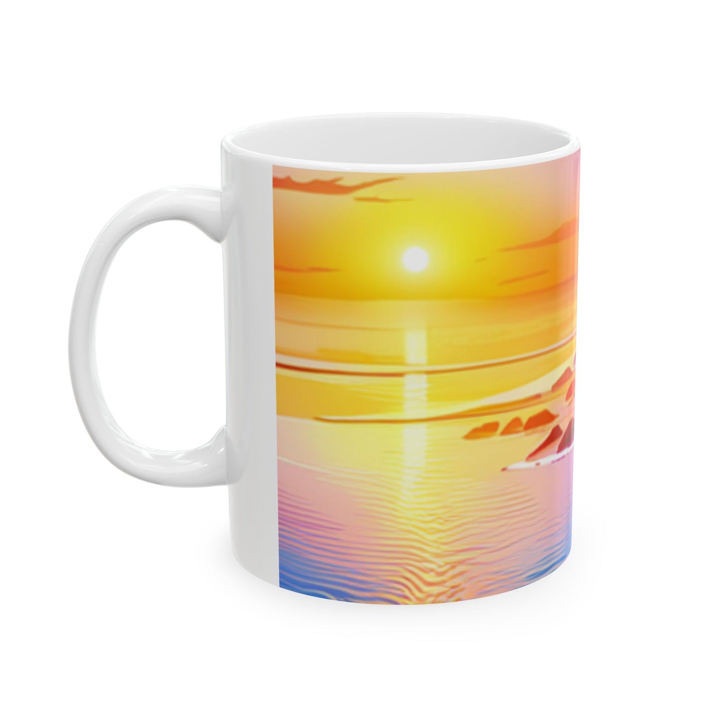 Happy sunset Ceramic Mug, (11oz, 15oz)