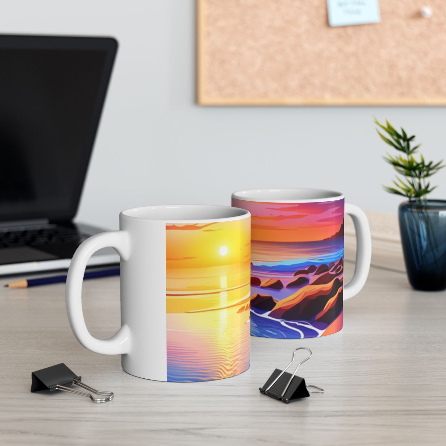 Happy sunset Ceramic Mug, (11oz, 15oz)