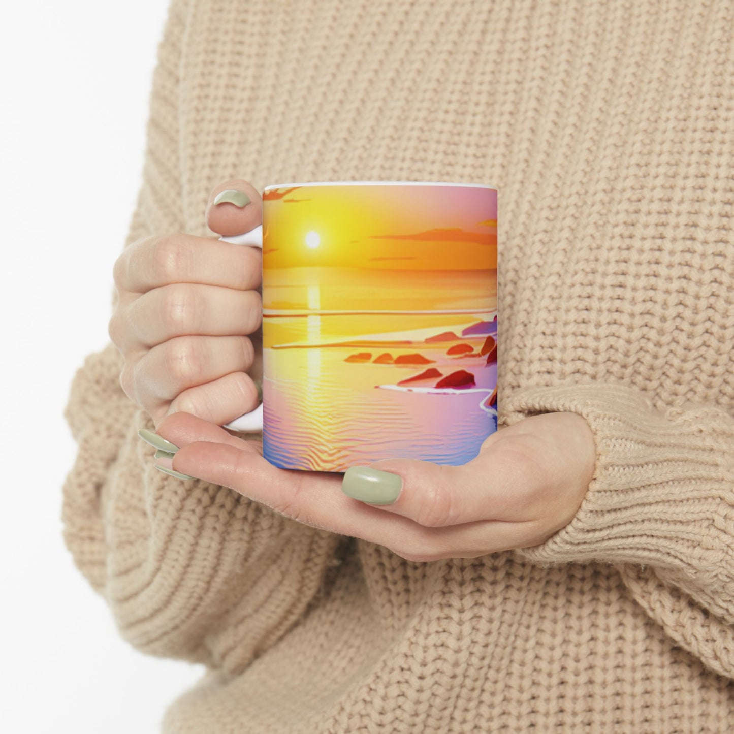 Happy sunset Ceramic Mug, (11oz, 15oz)