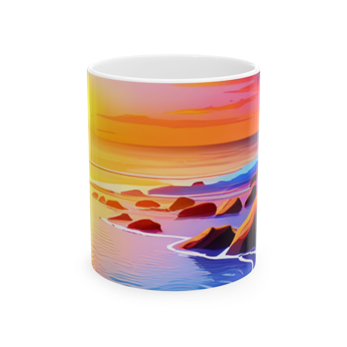 Happy sunset Ceramic Mug, (11oz, 15oz)