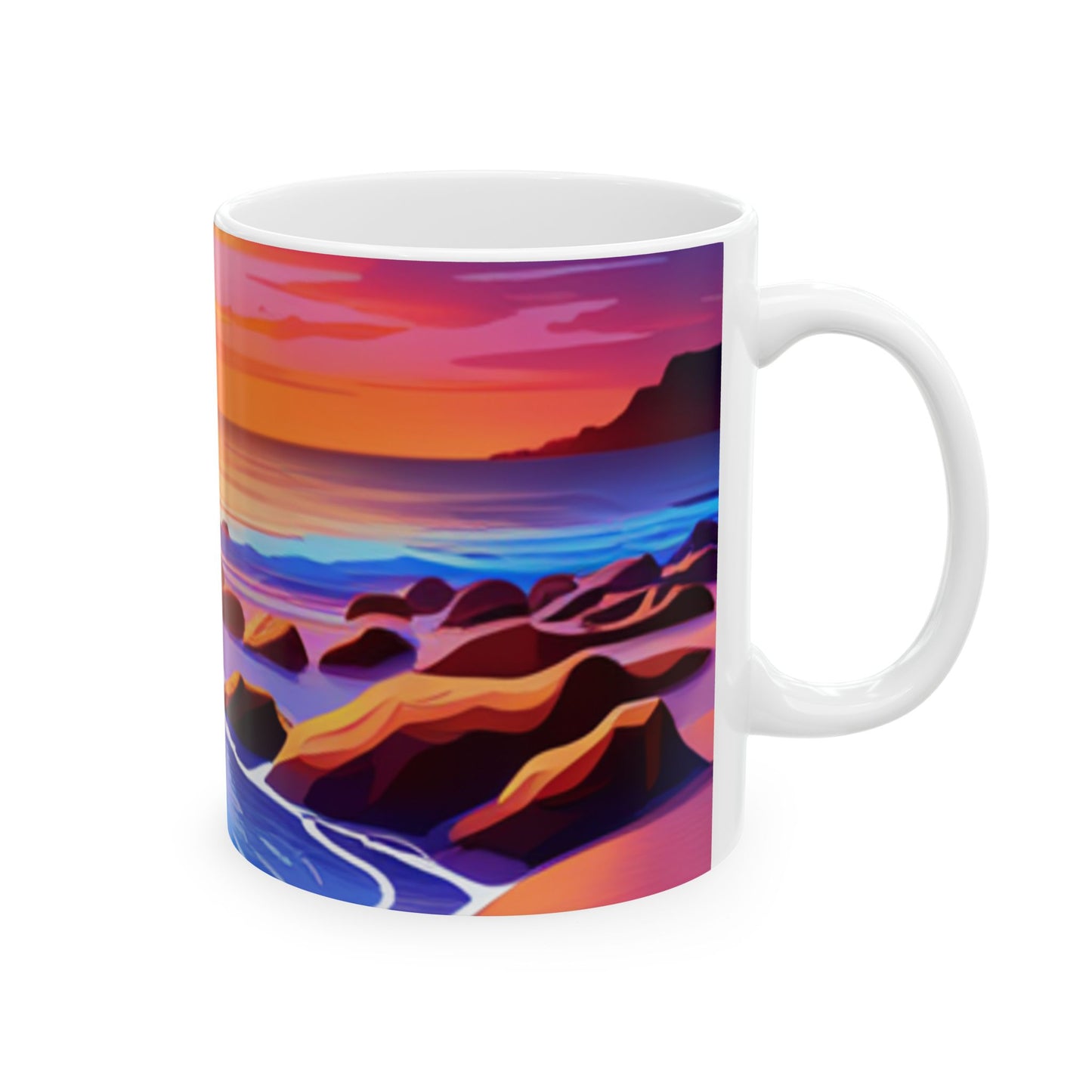 Happy sunset Ceramic Mug, (11oz, 15oz)